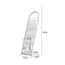 카다로그 거치대 브로슈어 진열대 리플렛 홍보물 전시대, 1단, 화이트 4단