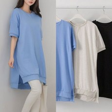 마미누리반팔 브이롱티 밑단트임 임산부 데일리룩 봄 여름 임부복 177143