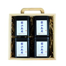 龍源茶品 平安喜樂木質典雅手提茶葉禮盒 120g 300g/附提袋 SGS檢驗合格 杉林溪茶葉, 1個, 霜降梨山冬片烏龍茶葉50gx4罐