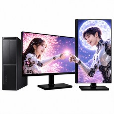 삼성 슬림형 중고컴퓨터 모니터 풀세트 윈도우11, 블랙 무선마우스 무선키보드 장패드 스피커 무선랜, S7 i5-6400 24T452, 240GB, 16GB, WIN11 Pro