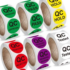 MP06 QC 품질관리 롤 스티커 감열라벨 감열스티커, APPROVAL