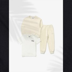 휠라키즈 맨투맨 반팔티 조거팬츠 상하세트 FK2FSE3102X