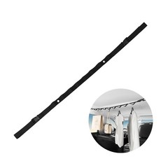 편한집 자동차 스트랩 옷걸이 차량용옷걸이행거 캠핑용옷걸이거치대 자동차뒷좌석옷걸이, 블랙, 1개