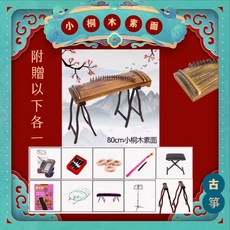 瀚悅樂器 小型便攜式古箏入門套裝 21弦, 1個, 80公分