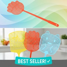 가정용 해충퇴치기 플라이 파리채 모기채 컬러 41cm 강템, 1개