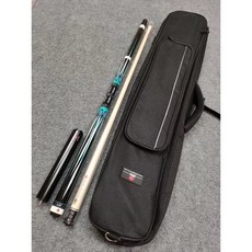 撞球桿 中式黑八球桿 美式九球桿 楓葉手工桿撞球桿 大頭九球桿手工桿 套裝桌球桿中式分體黑八撞球, 藍色光把, 1個