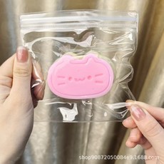 옐상 고양이 팬케이크모양 말랑이 스쿼시 3종, 딸기