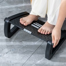 사무실 발판 풋레스트 지압 롤러 발받침대, 지압 발 받침대 블랙
