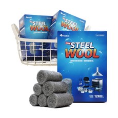 하비비 철수세미 스틸 수세미 냄비 기름때 대용량 36개, grey, 12개입, 3박스