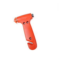 二合一車用救生錘 安全錘 車窗擊破器 破窗器 逃生錘 斷帶器 割繩器 救生槌 安全槌 安全鎚, 1個, 紅色