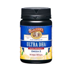 BARLEAN'S Ultra DHA Omega-3軟膠囊 檸檬口味, 90顆, 1罐