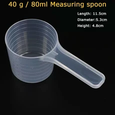계량스푼 2 PCS 측정 숟가락 흰색 약물 농약 안전 정확한 1 숟가락은 1g 분말 기타 0.1g 0.25g 0.5g, [31] 1P  40g   80ml