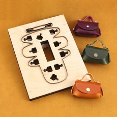 가죽공예 목형 철형칼 펀칭도구 템플릿 DIY 미니 핸드백 가방 모양펀치 일본칼날, 1개, 상품
