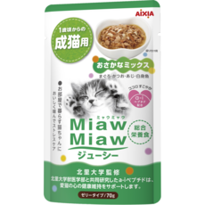 AIXIA 愛喜雅 妙喵主食軟包 70g 主食餐包, 24個, 24號/精選魚類