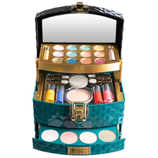 여아 화장놀이 키즈 메이크업 세트 무독성 공주 화장품 박스 메이크업 장난감 선물세트, 1개, 해피랜드