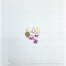 크리스탈 AB 노픽스 큐빅 플랫백 스톤 네일 의류 장식 부자재 2미리 ~ 10미리 소포장, ss30 소