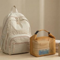 메이크앤 가벼운 기저귀 가방 대용량 보온 보냉 데일리 백팩 방수, 아이보리