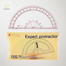 SCS 교수용 분도기 각도기 대형 손잡이 칠판 강의실 제도 교구 1개입 3.8mm 기초도구