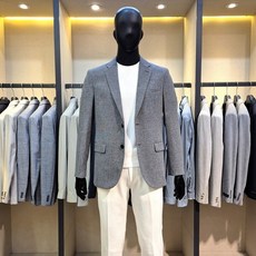 바쏘 S/S 라이트 그레이 스판 남성 자켓