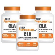 벌크서플먼츠 CLA 1000mg 소프트젤 300정, 3개