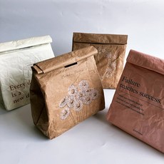 북유럽 스타일 페이퍼 보온보냉팩 [W84FF5F], D. 크림레터링, 1개