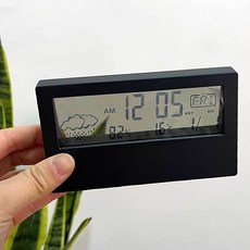 온도측정기 습도계 블랙 디지털 투명 온습도계, 1개