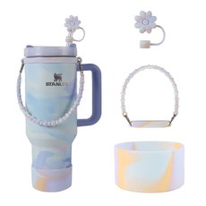 스탠리 호환 텀블러 액세서리 컵 빨대 커버, 1개, 블루