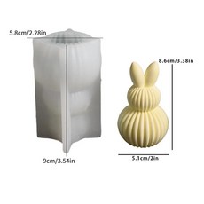 줄무늬 계란 토끼 양초 실리콘 금형 부활절 달걀 DIY 수제 아로마 테라피 석고 에폭시, 03 Only Mold-D, 1개