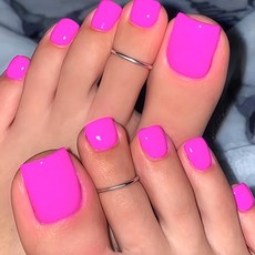 반짝몰 페디팁 17종 붙이는 셀프 패디, 1개, 핫핑크