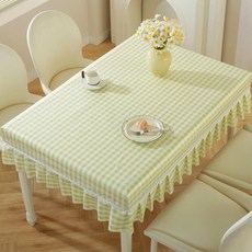 비닐깔판 보호패드 투명매트 책상 커버, 그린 체크 체크