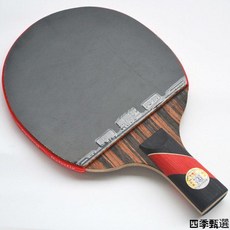 威蝶爾 黑檀碳素 7層底板 乒乓球拍, 1個, 威蝶爾黑檀橫拍長柄,光底板