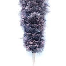 먼지털이 타조털 먼지털이개 차량용 그레이 털이개 미디엄, B. 흑색, 1개