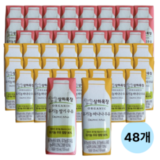 상하목장 유기농 딸기우유 + 유기농 바나나우유, 48개, 125ml
