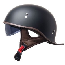 레트로 클래식바이크 반모 스냅백 독일군헬멧 소두핏 오토바이 오픈페이스, M, 코킹 테일 블랙 타올 + 고글