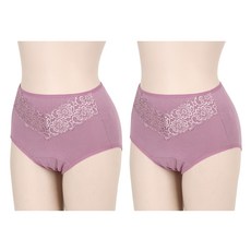 THE VOEM 韓國製女款蕾絲安心防漏尿保潔內褲 2入組, 2種紫羅蘭