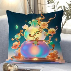 다용도 안락한 소파쿠션 양면 소파 쿠션 솜 포함 세탁가능 고탄력 다기능 안락쿠션 고탄력 다용도 쿠션 장기사용 가능 트렌디한 스타일, HUL-5, 40 x 40CM (솜포함 양면쿠션)