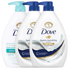 도브 바디클렌저 1L 뷰티 너리싱 2개+센서티브 1개 바디워시, 1세트