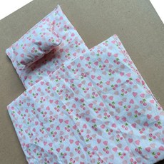 娃娃傢俱收納櫃 適用於6分/20cm/30釐米人偶, 1個, 2626配套牀品粉小花