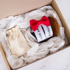 화환 현관 소금 단지 항아리 옹기 장독 복 풍수 미니 용기 소금간수 전통 소금보관 통 독 토기 집들이 선물, 1개