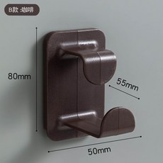 免打孔 壁貼收納掛鉤 臉盆/砧板/耳機收納 SY-654 防水防潮/強力承重/環保材質, 1個, B款(咖啡)