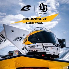 BILMOLA NEX-R LIBERTY WALK 聯名 GT 賽車風 全罩式安全帽, 黃