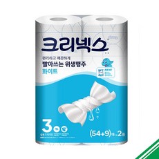 크리넥스 빨아쓰는 행주 화이트 54+9매 2롤 x2개, 4개, 63매