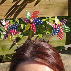 바람개비 머리핀 집게 헤어핀 1P 랜덤발송 축제 행사, 상세페이지 참조, 1개