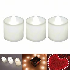 캔들 LED 원형 양초 화이트 생일 담아보리 원형양초 캔들용품