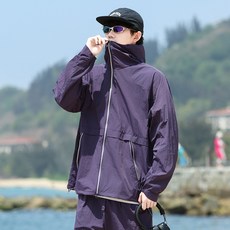 DFMEI 防曬衣女防水透氣防曬服戶外防紫外線涼感防曬上衣外套男, S