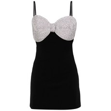 마하앤마하 크리스털 장식 미니 드레스