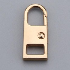 金屬可拆卸拉鍊頭配件 萬用拉鍊片掛飾吊墜裝飾, 短款金,1顆, 1個
