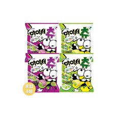아이셔 츄 대용량 레몬라임+ 포도샤인머스캣 193g X 4봉지 (혼합)
