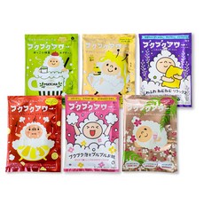 켄미 약탕 부쿠부쿠아워 6포 세트 입욕제 40g×6종 거품 목욕 어린이 보습, 1개