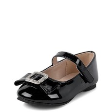 The Children's Place 여아용 클로즈드 토 발레 플랫 레드 9 162379